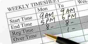 Calculate Work Hours and Overtime