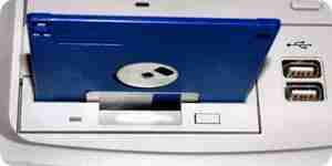 You can format a floppy disk: Formatting a disk