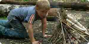 Campfires: building a fire in the open