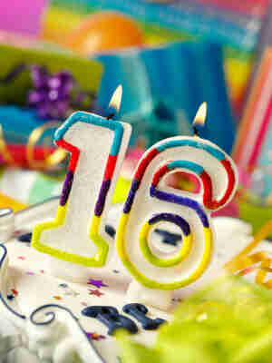 Sweet 16 Birthday Candles