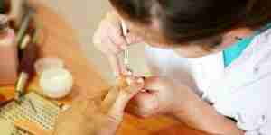Acrylic nails are applied to get