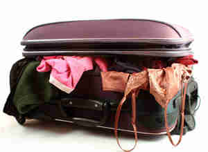 packing a suitcase
